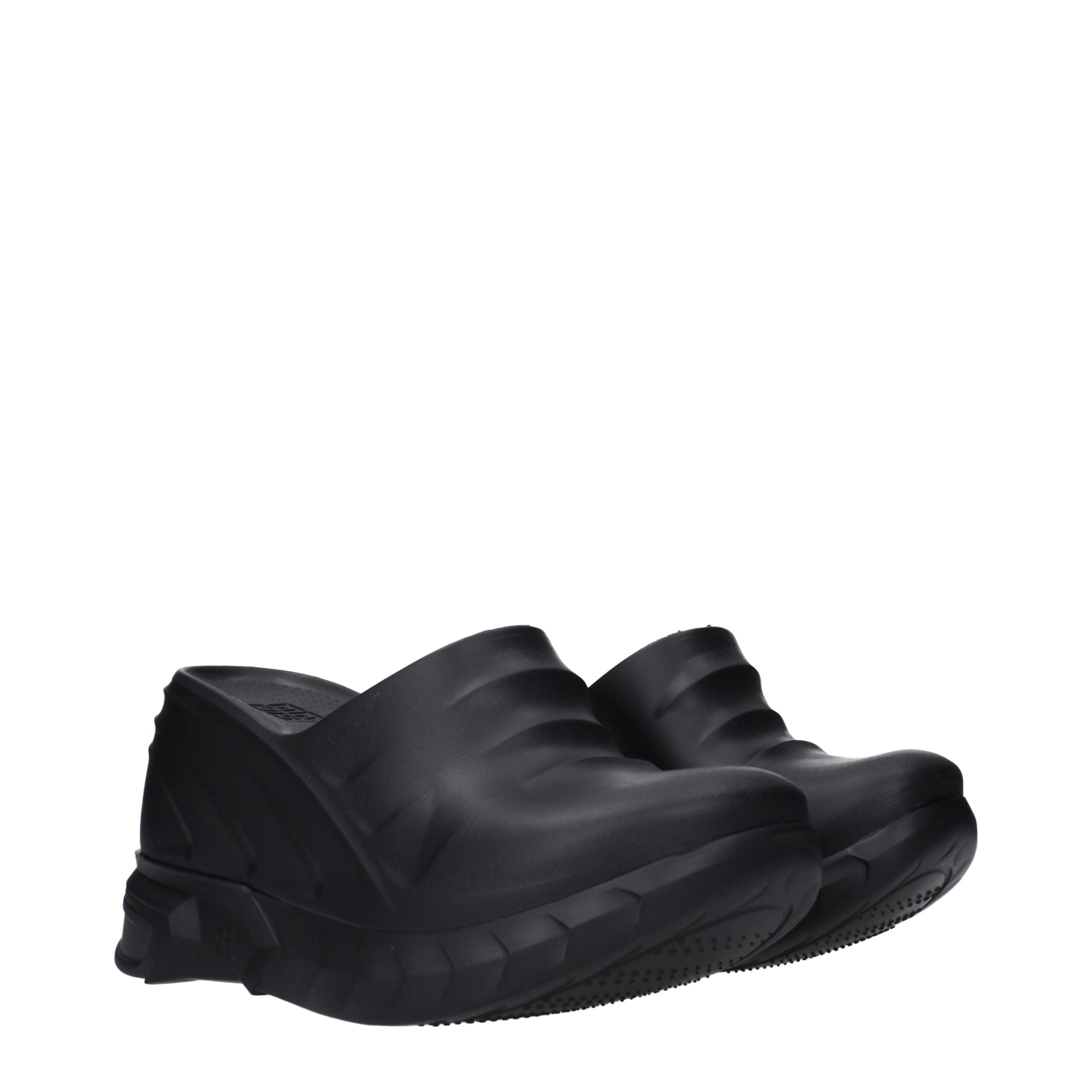 Givenchy – Black Rubber Slippers Sandals