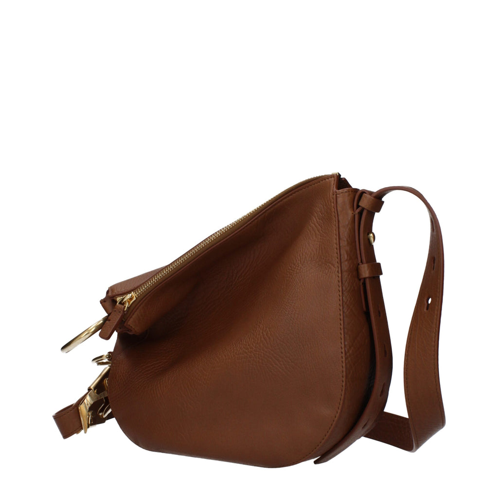 Burberry – Medium Brown Leather Crossbody Bag