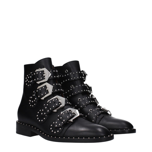 Givenchy – Black Leather Studded Ankle Boots