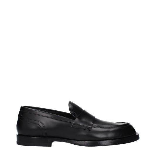 Dolce & Gabbana – Black Leather Slip-On Loafers