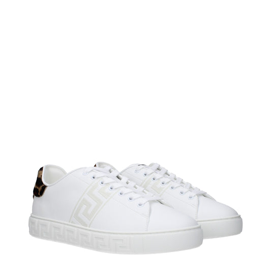 Versace – White Leather Low Tops