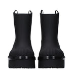 Chloé – Black Rubber Ankle Boots with Logo