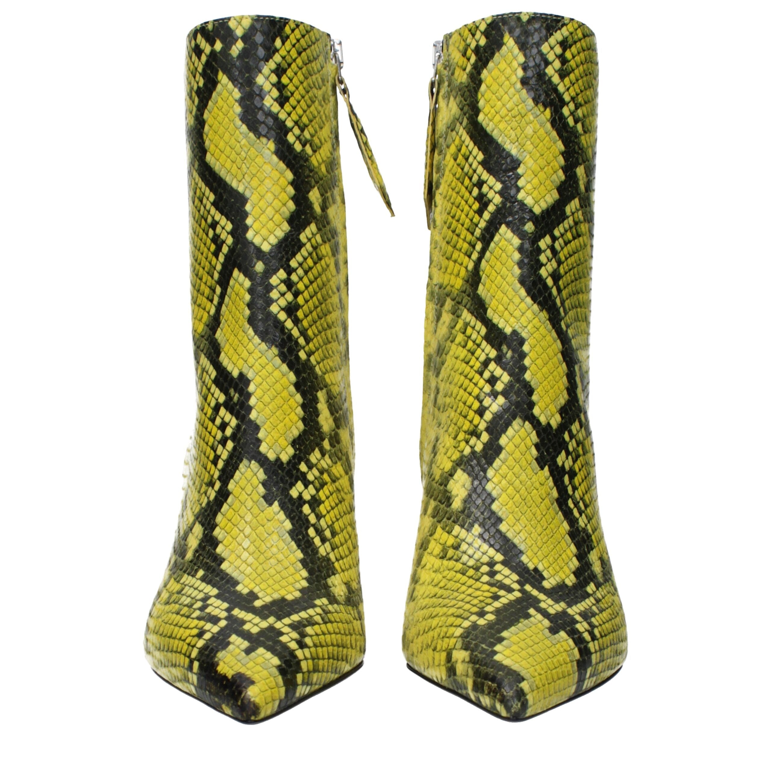 The Attico - Yellow Leather Ankle Boots