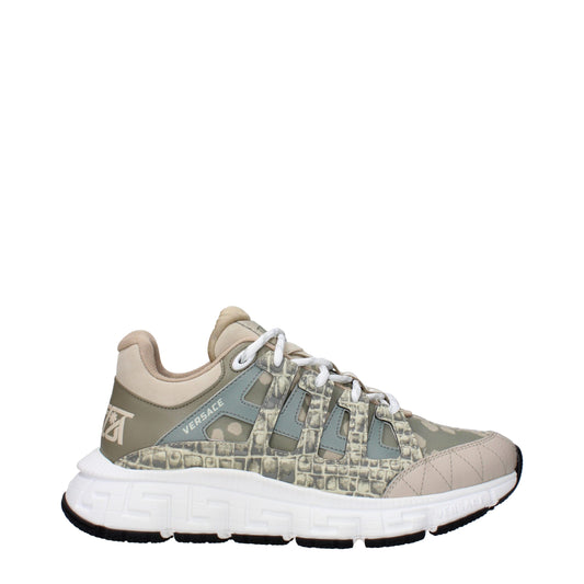 Versace - Green Fabric Low Tops Sneakers