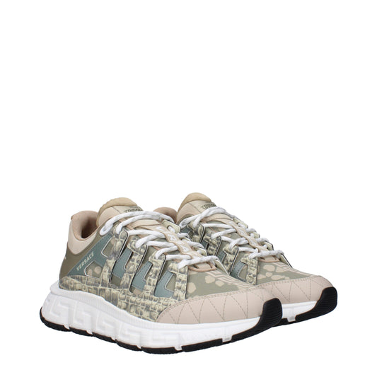 Versace - Green Fabric Low Tops Sneakers
