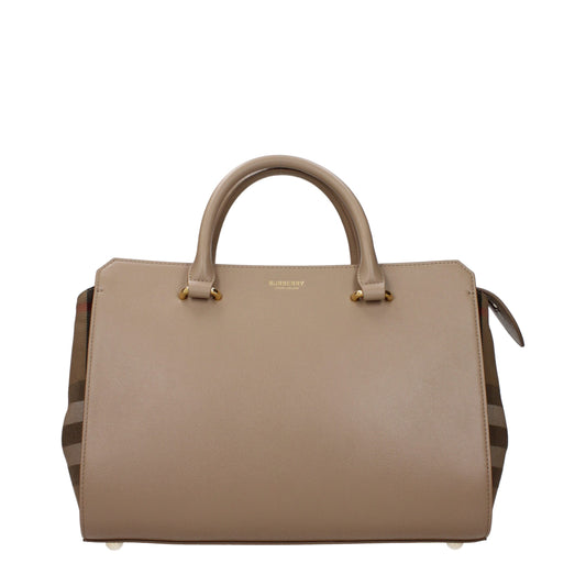 Burberry – Small Check Leather Shoulder Bag in Beige