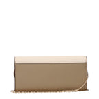 Tory Burch – Small Leather & Suede Clutch Almond Beige