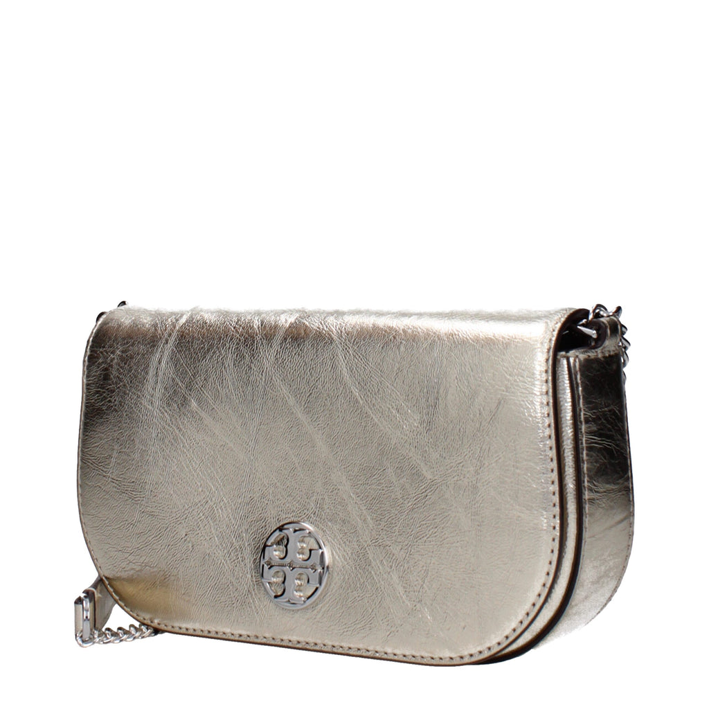 Tory Burch –  Small Gold Leather Crossbody Bag