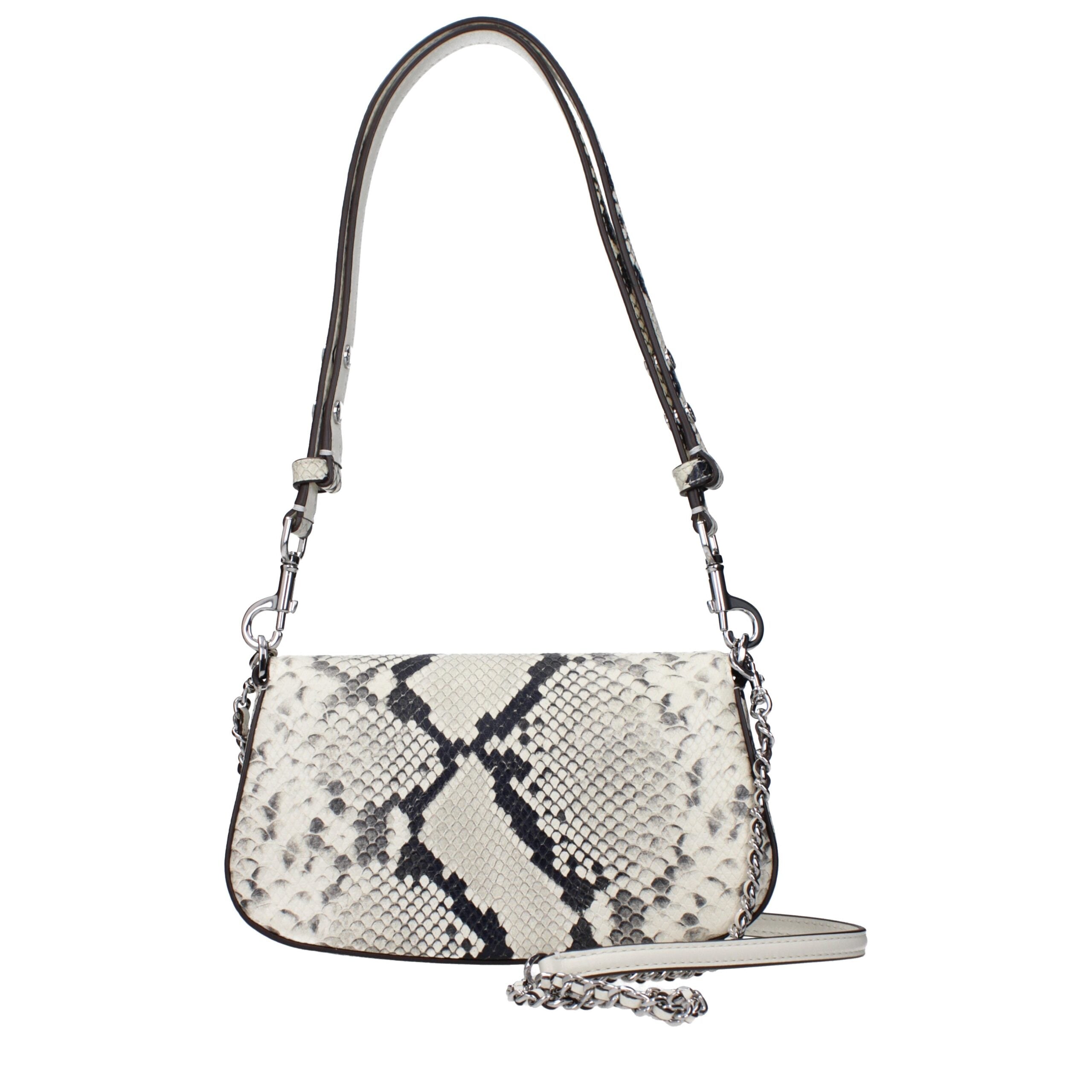 Tory Burch – Small White Snake-Print Shoulder Bag