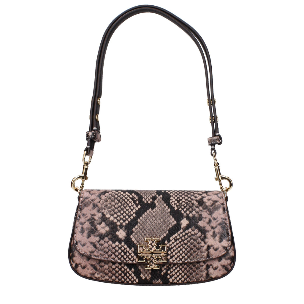 Tory Burch – Small Pink Snake-Print Shoulder Bag