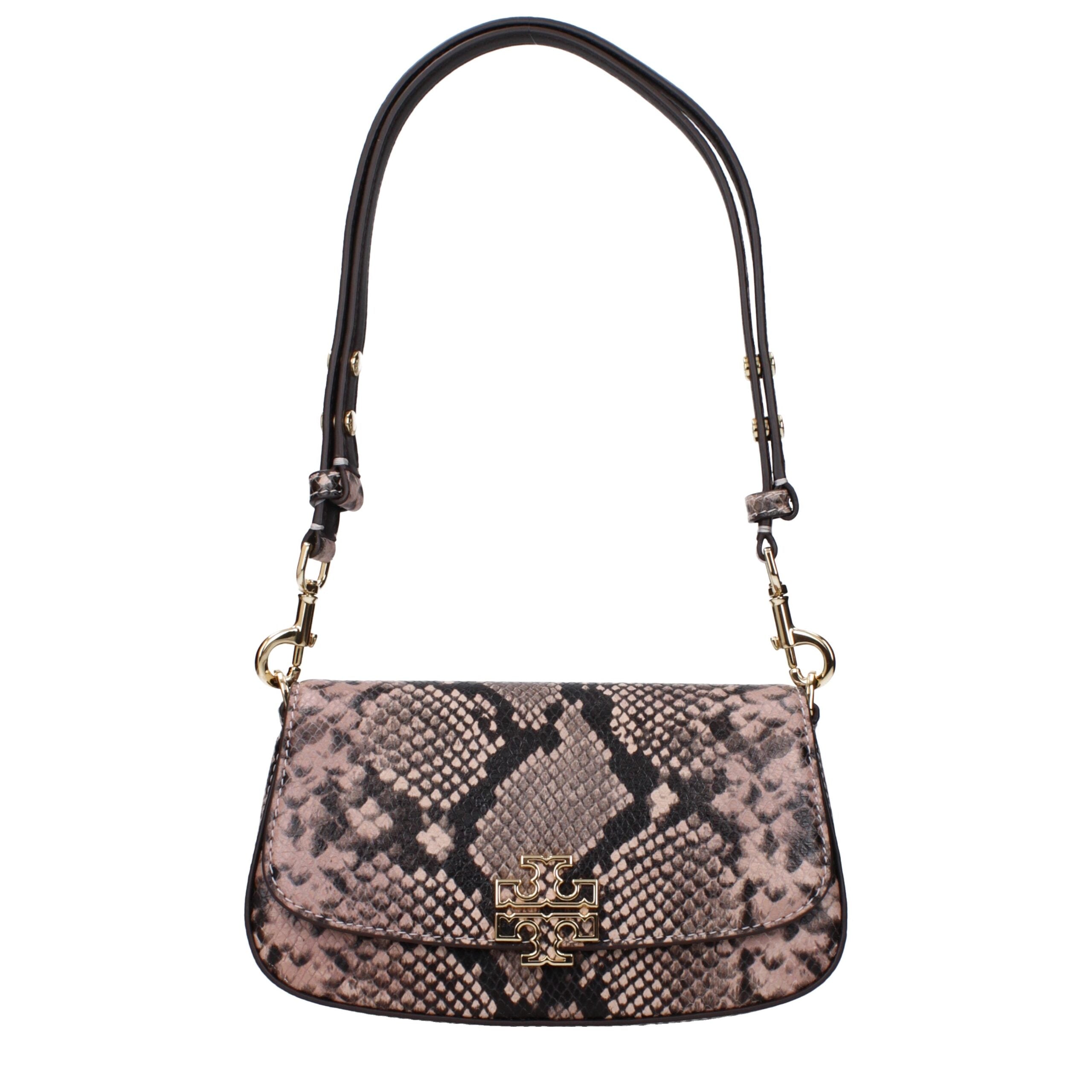 Tory Burch – Small Pink Snake-Print Shoulder Bag