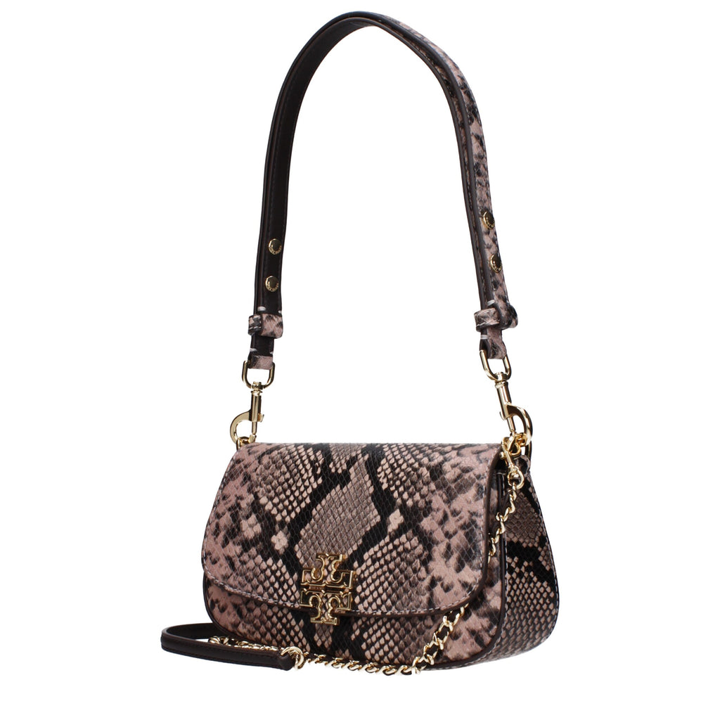 Tory Burch – Small Pink Snake-Print Shoulder Bag