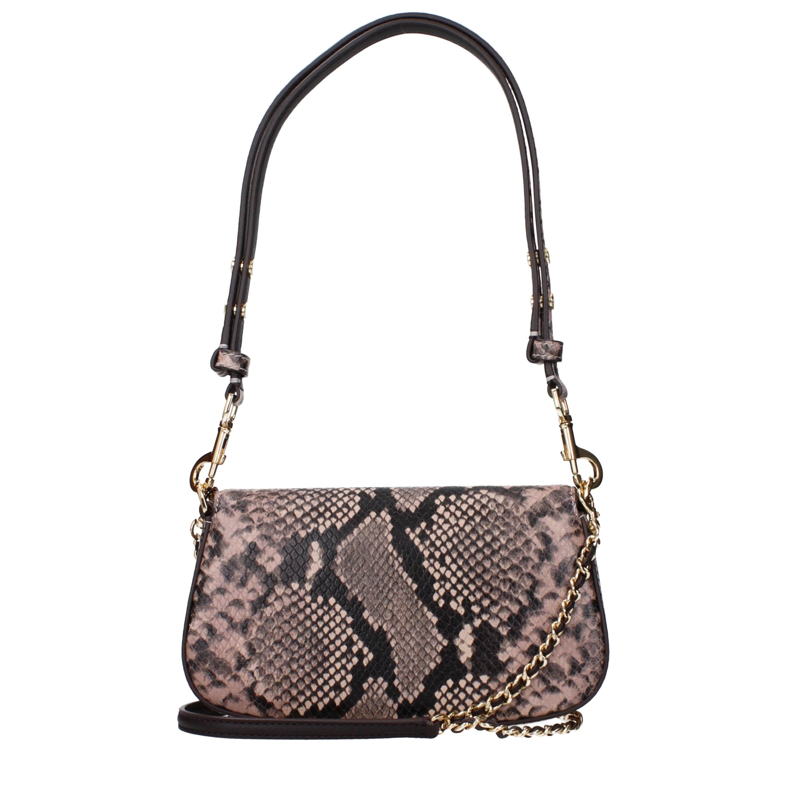 Tory Burch – Small Pink Snake-Print Shoulder Bag