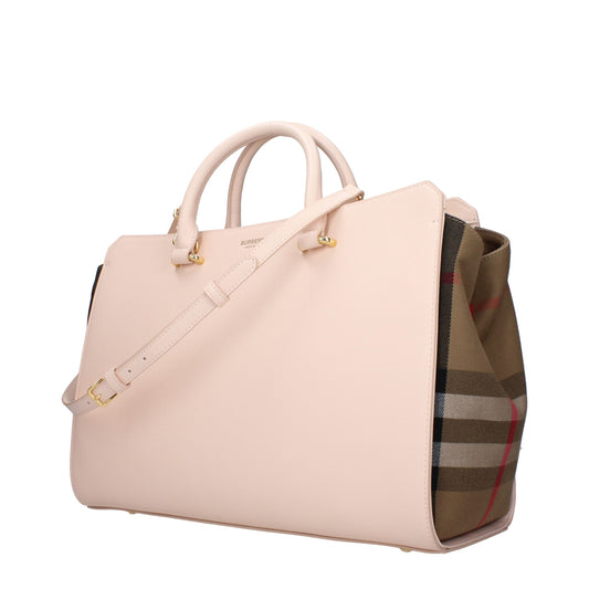 Burberry – Medium Check Leather Shoulder Bag in Pink