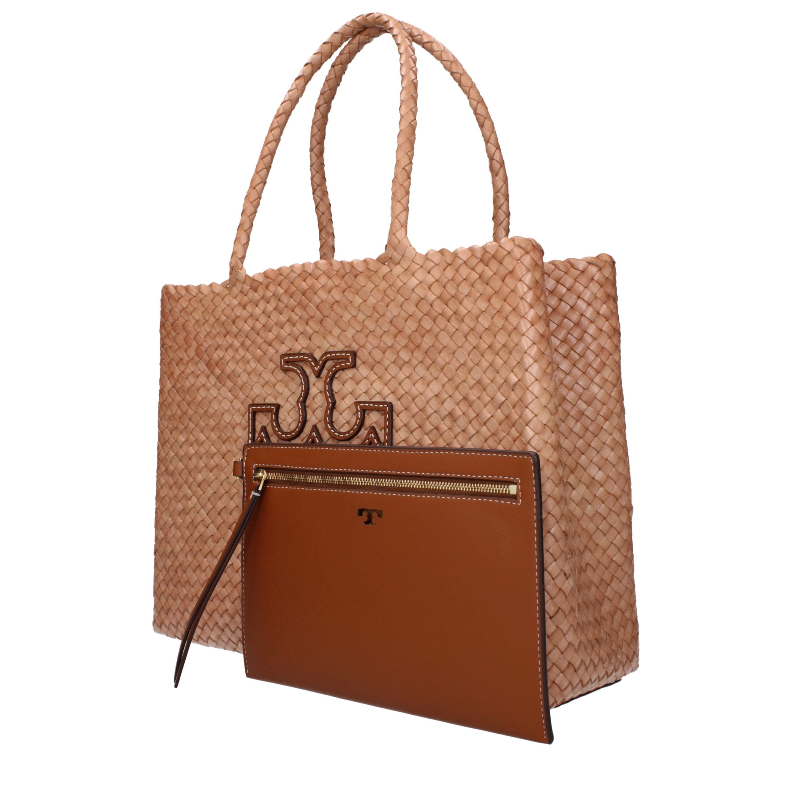 Tory Burch – Woven Pink Medium Tote
