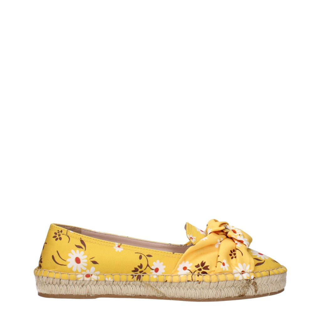 Miu Miu - Yellow Fabric Espadrilles