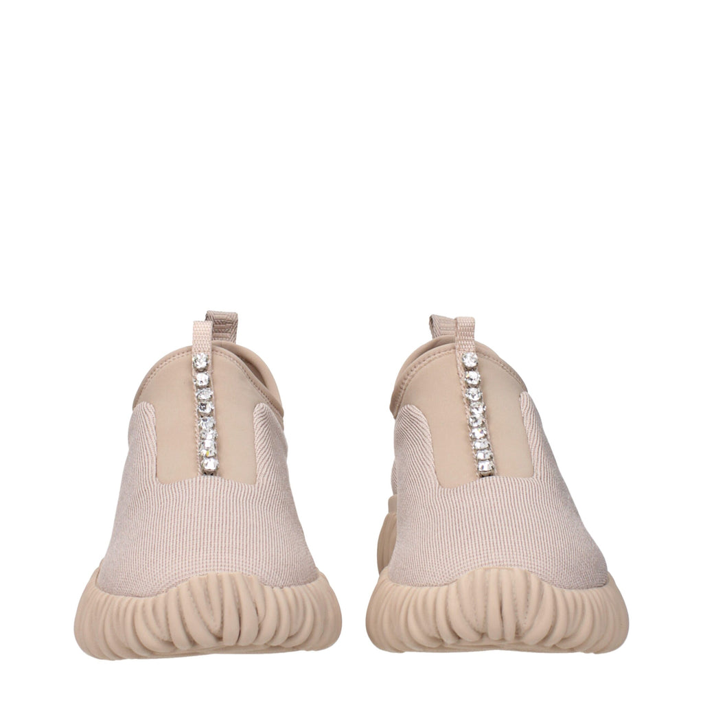 Miu Miu – Beige Fabric Sneakers