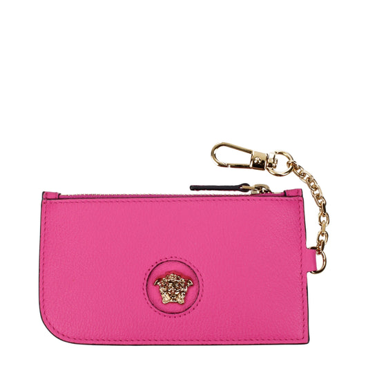 Versace – Leather Zip Wallet Fuchsia