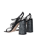 Miu Miu – Black Patent Leather Platform Sandals