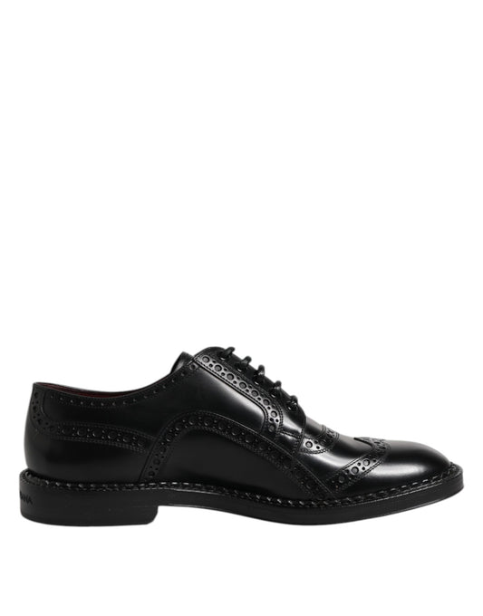 Dolce & Gabbana – Black Leather Derby Formal Shoes