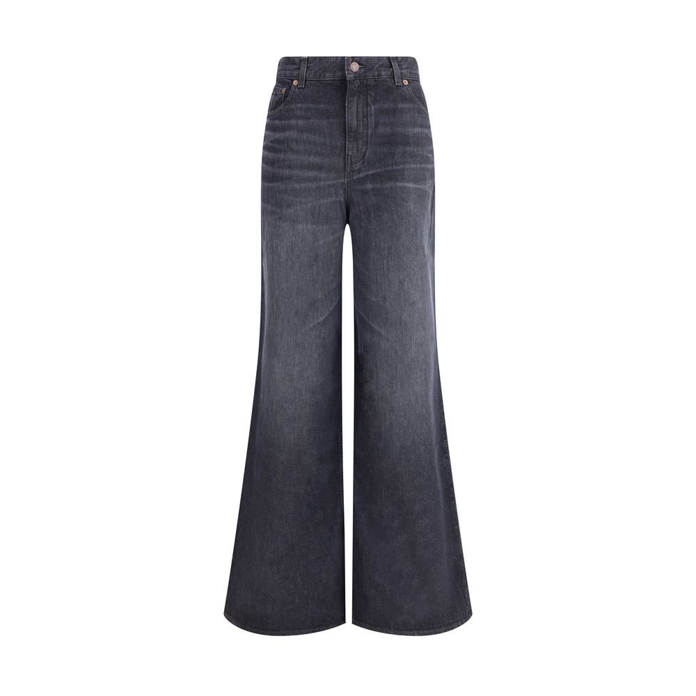 Chloé - Black Cotton Flared Jeans