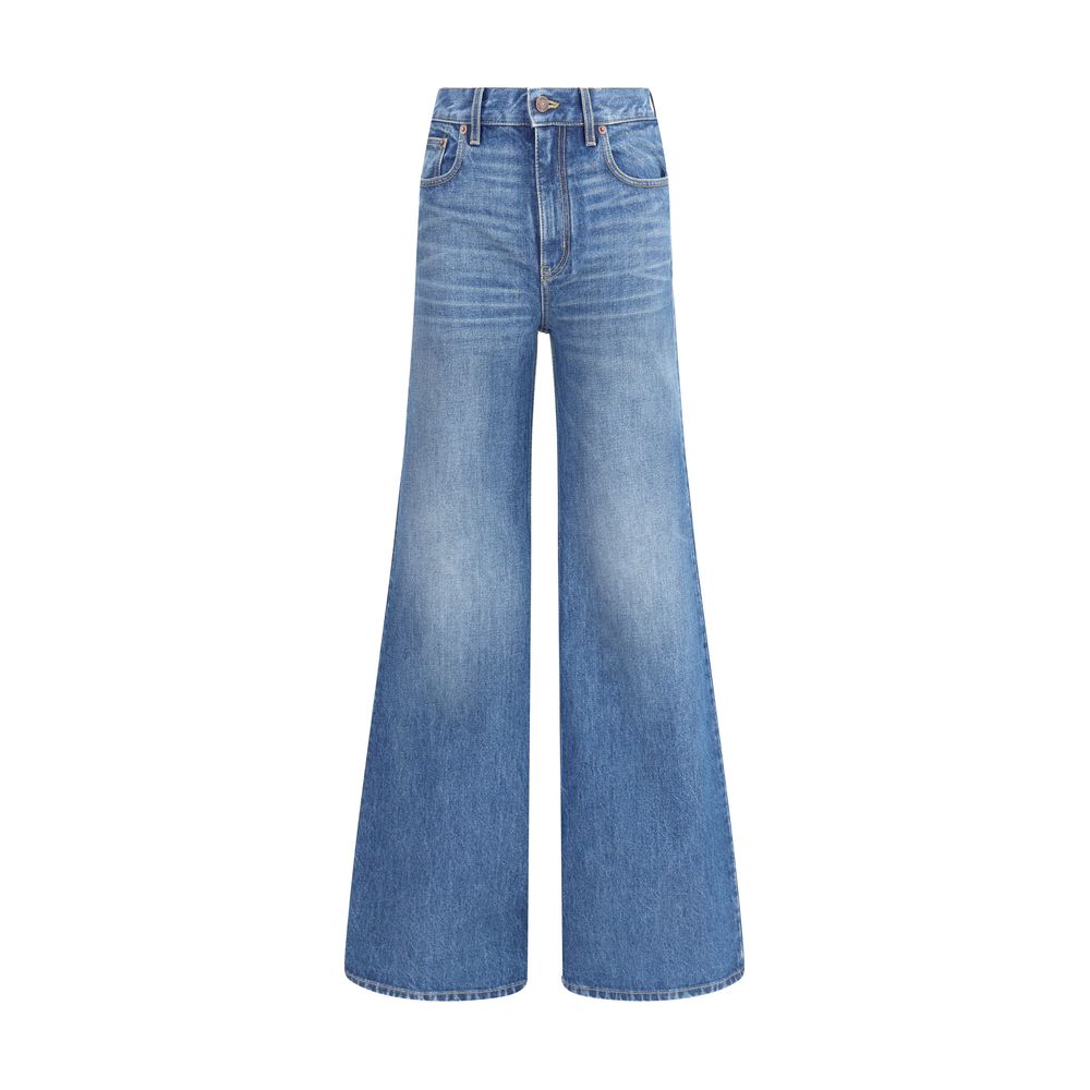 Chloé - Blue Cotton Flared Jeans