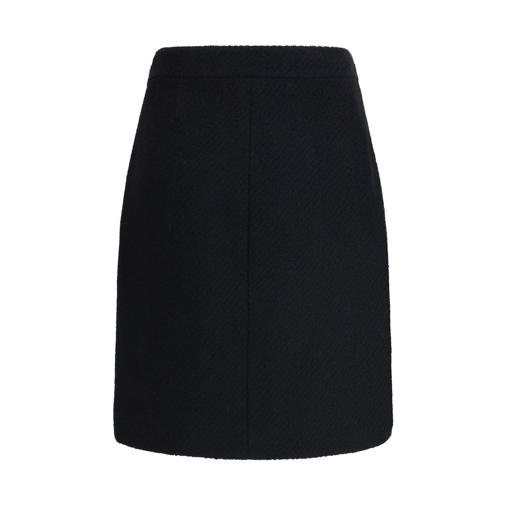 Chloé - Black Wool Midi Skirt