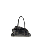 The Attico – Small La Passeggiata Croc-Print Shoulder Bag