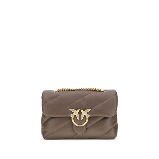 Pinko – Love Classic Quilted Calfskin Shoulder Bag in Brown