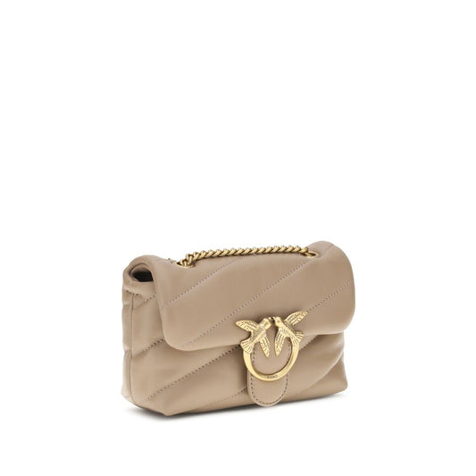 Pinko – Love Baby Quilted Calfskin Shoulder Bag in Beige