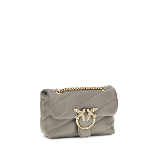 Pinko – Love Baby Quilted Calfskin Shoulder Bag in Dove Grey