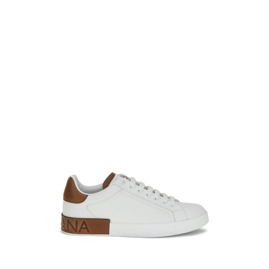 Dolce & Gabbana – White Portofino Leather Sneakers