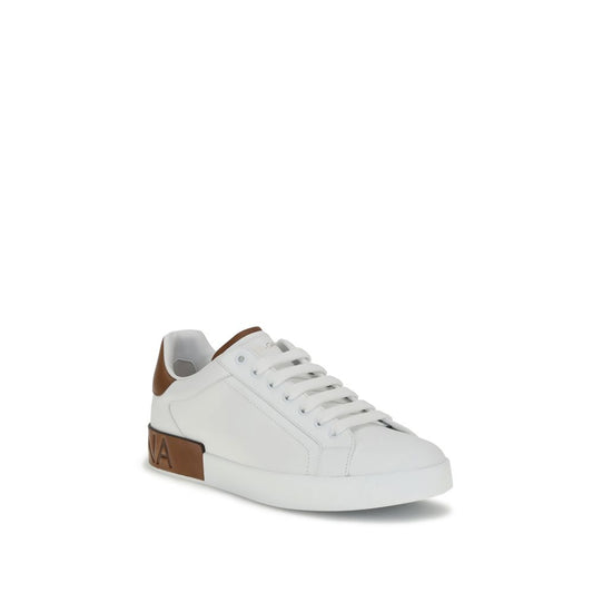 Dolce & Gabbana – White Portofino Leather Sneakers