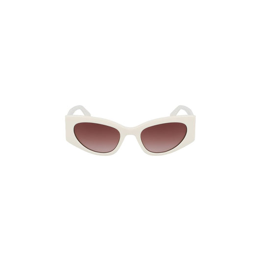 Liu Jo – White Acetate Teardrop Sunglasses