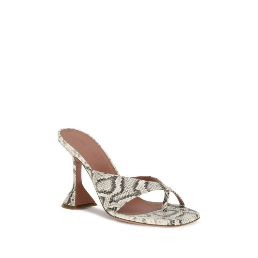 Amina Muaddi – Shiona Python-Pattern Sandals