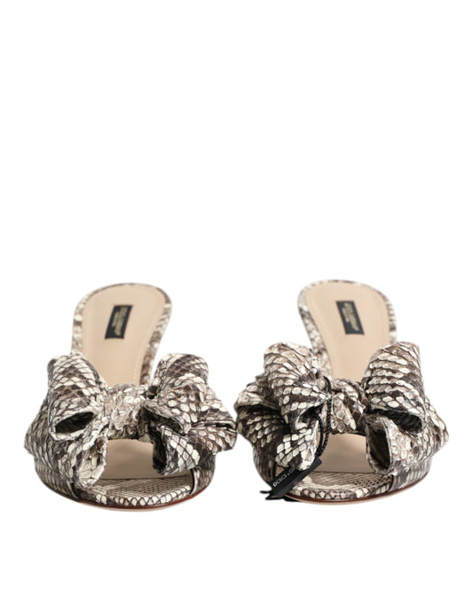 Dolce & Gabbana – Python Keira Bow Mules