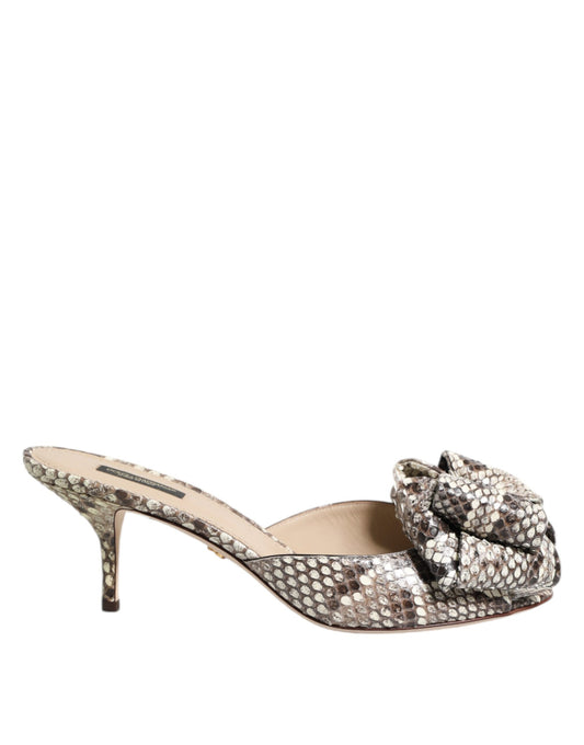 Dolce & Gabbana – Python Keira Bow Mules