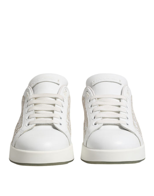 Dolce & Gabbana – White Lace Portofino Sneakers