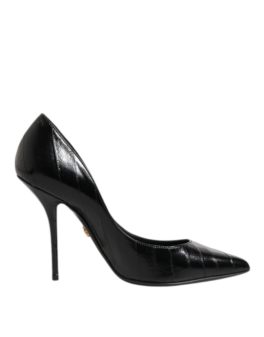 Dolce & Gabbana – Black Leather Stiletto Pumps