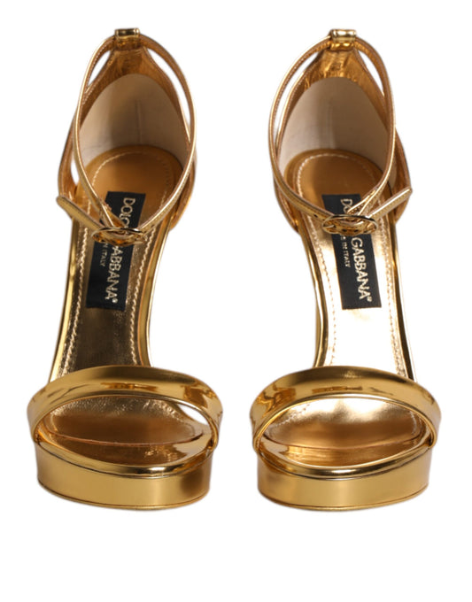 Dolce & Gabbana – Gold Platform Keira Sandals