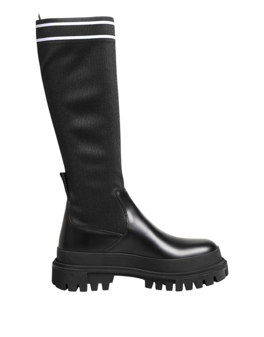 Dolce & Gabbana – Black & White Sock Boots