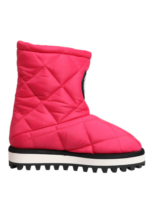 Dolce & Gabbana – Pink Padded Mid-Calf Boots