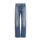 Prada - Blue Cotton Straight-Leg Jeans