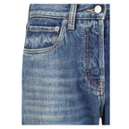 Prada - Blue Cotton Straight-Leg Jeans