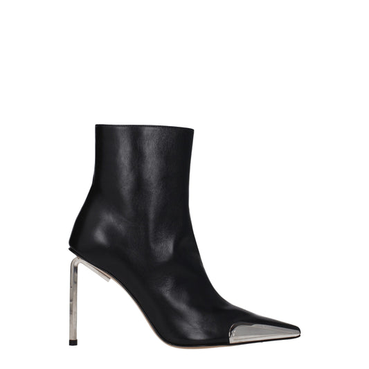 Off-White – Black Leather Ankle Boots