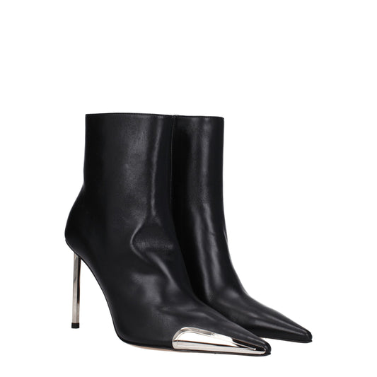 Off-White – Black Leather Ankle Boots