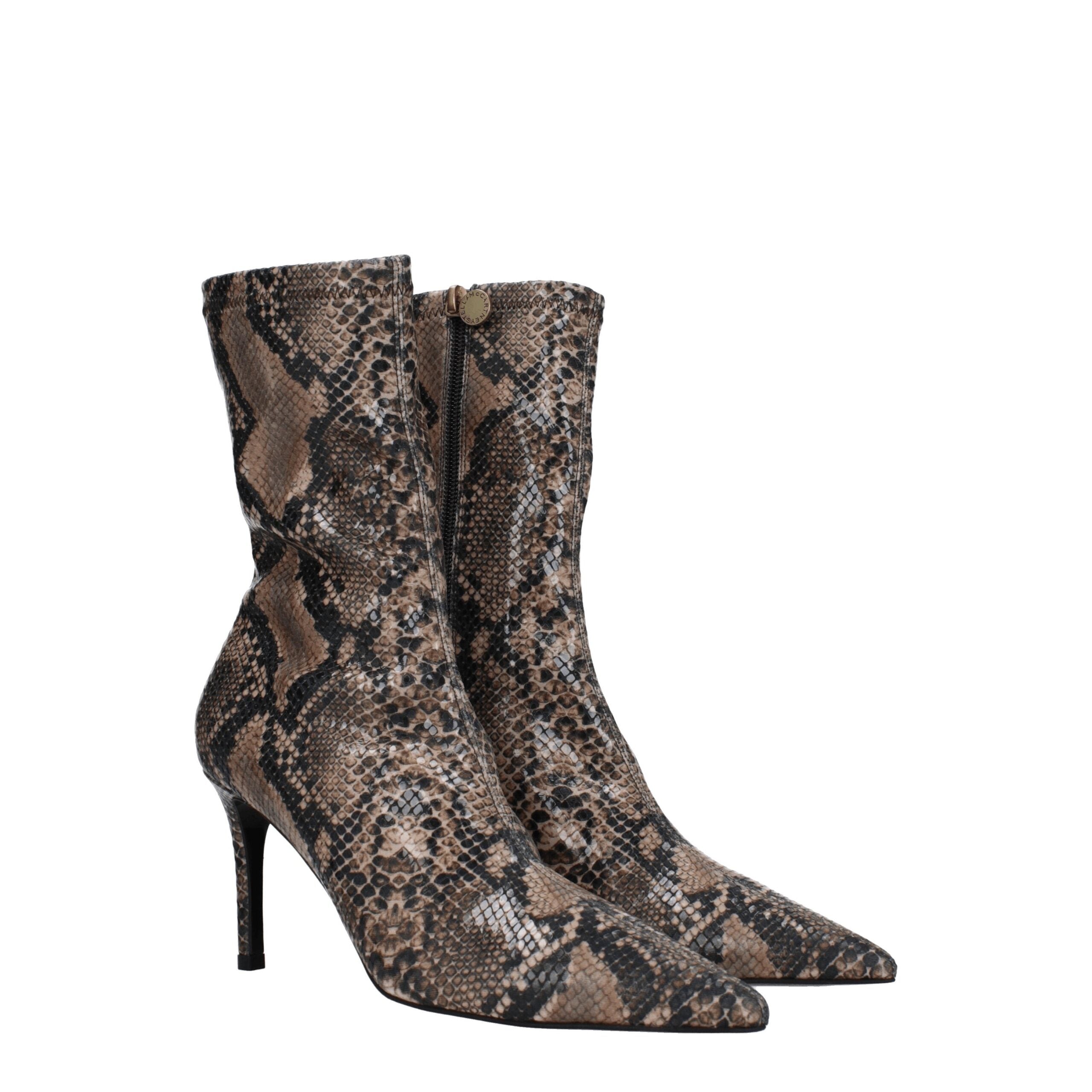 Stella McCartney – Brown Python Ankle Boots