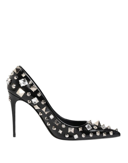 Dolce & Gabbana – Black Crystal-Embellished Stiletto Pumps