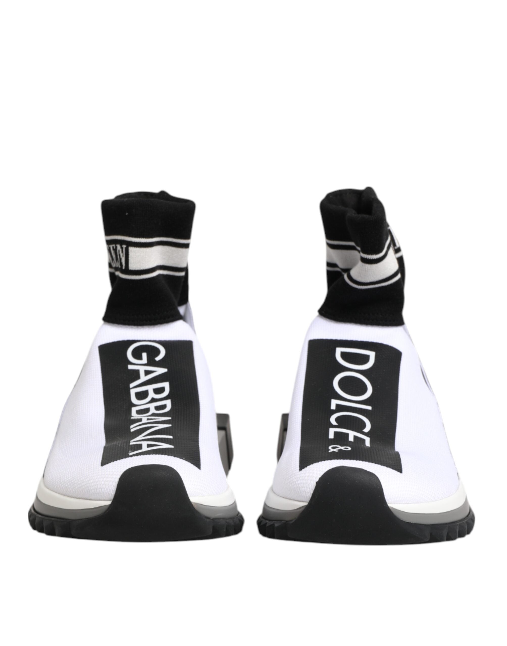 Dolce & Gabbana – White & Black Sorrento Sock Sneakers