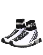 Dolce & Gabbana – White & Black Sorrento Sock Sneakers